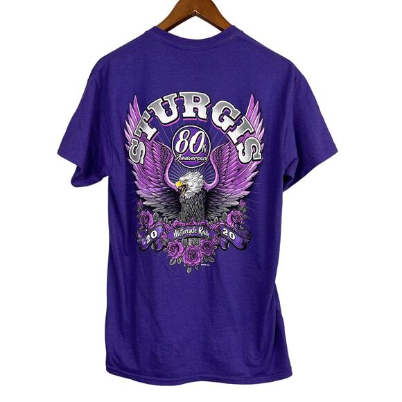 Sturgis 2020 Graphic Tee Short Sleeve Purple - M - Picture 1 of 6